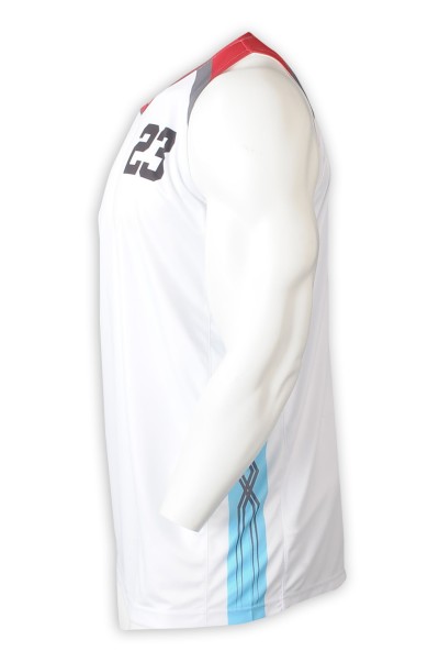 WTV179   Group jerseys custom-made basketball polo shirts football uniforms to the version of custom-made jerseys academic volleyball clothing wholesale V-neck printed logo   youth basketball jerseys    authentic basketball jerseys   tournament  jersey side view